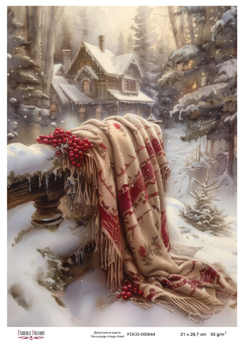 Decoupage card #0644, 21x29,7 cm