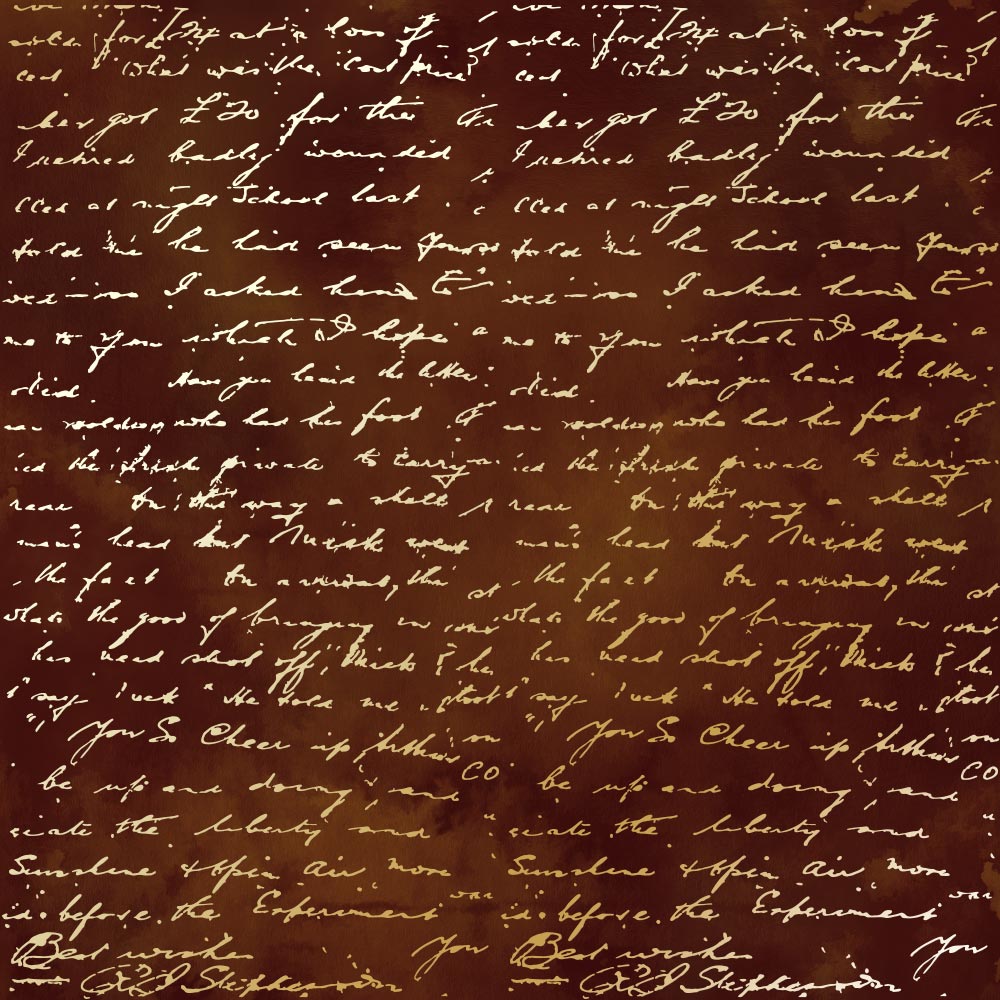 Einseitig bedruckter Papierbogen mit Goldfolienprägung, Muster „Goldener Text Braun Aquarell“ - Fabrika Decoru