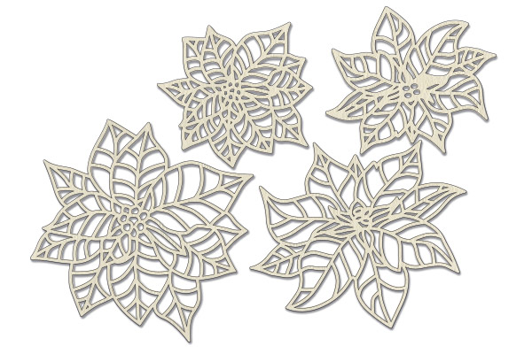 Chipboard embellishments set, Winter botanical diary #757