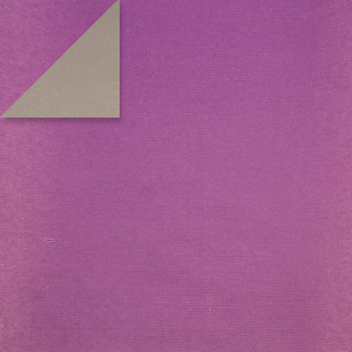 Doppelseitiger Kraftpapierbogen 12"x12" Violett/Silber - Fabrika Decoru