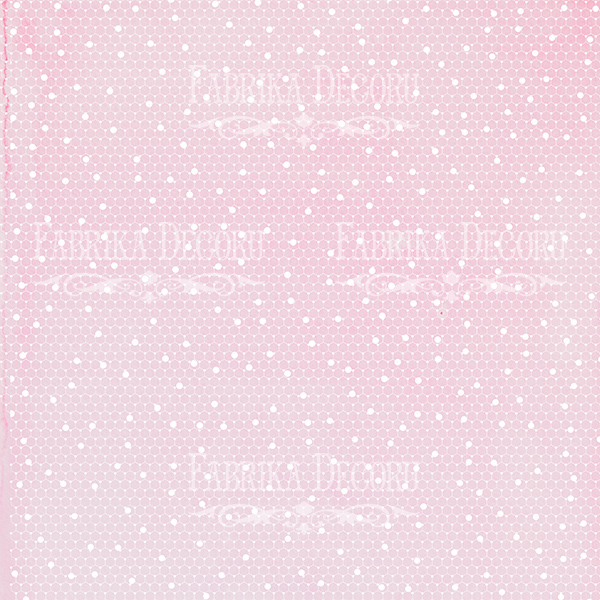 Blatt doppelseitiges Papier für Scrapbooking Hochzeit unseres Traums #28-01 12"x12" - Fabrika Decoru