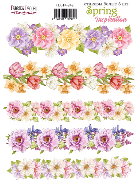 Set of stickers 5pcs Spring inspiration #242