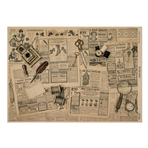 Набор односторонней крафт-бумаги для скрапбукинга Vintage women's world 42x29,7 см, 10 листов - Фото 8