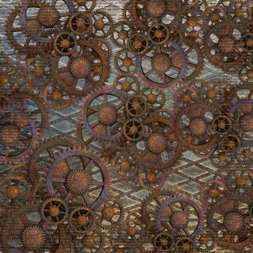 лист двусторонней бумаги для скрапбукинга grunge & mechanics #1079-3 30,5х30,5 см