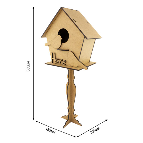Blank for decoration "Birdhouse" on a figured leg, #360 - foto 0