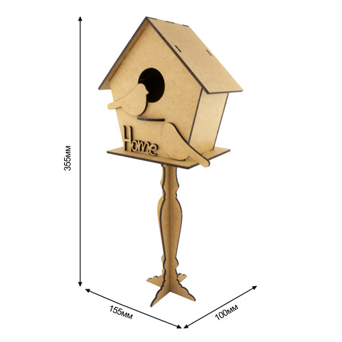 Blank do dekorowania "Domek dla ptaków" na wyprofilowanej nodze, #360 - foto 0  - Fabrika Decoru