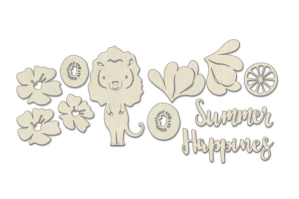 Chipboard embellishments set, "Summer holiday 1" #191