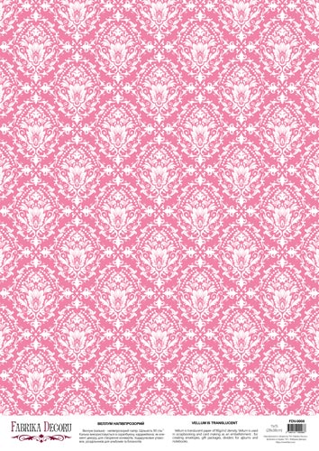 deco vellum colored sheet damask, a3 (11,7" х 16,5")