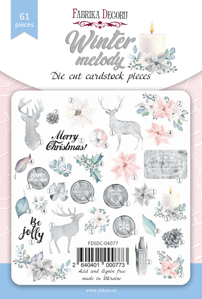 Set of die cuts Winter melody, 61 pcs - foto 0