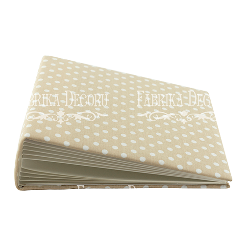 Blankoalbum mit weichem Stoffbezug Peas in beige 20cm х 20cm - Fabrika Decoru