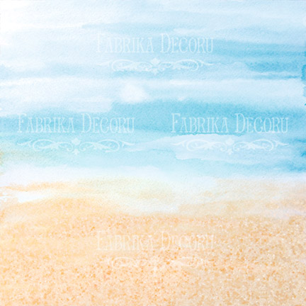 Blatt doppelseitiges Papier für Scrapbooking Sea Breeze #5-01 12"x12" - foto 0  - Fabrika Decoru