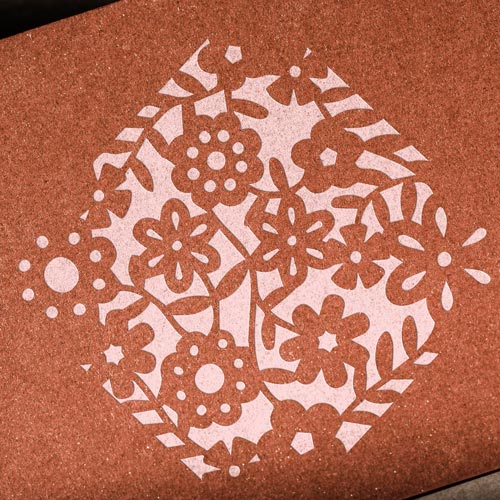 Stencil for crafts 14x14cm "Flower meadow" #040 - foto 1