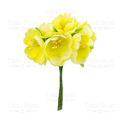 Kwiaty jaśminu, kolor Żółty, 6 szt - Fabrika Decoru
