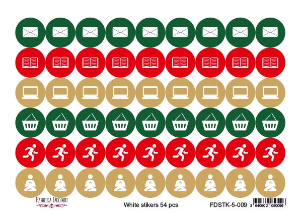 Zestaw naklejek do journalingu i plannerów #5-009 - Fabrika Decoru