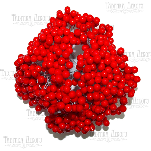 Set lacquer guelder rose berries Red 20pcs