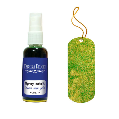 Metallic-Spray Greens mit Gold 50 ml - Fabrika Decoru