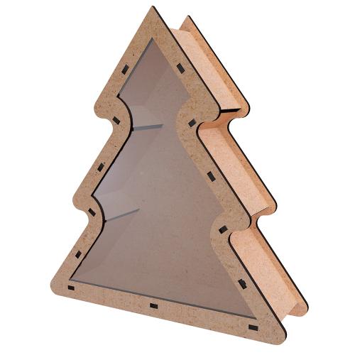 Gift box for sweets and presents, “Christmas Tree”, size XL: 30cm x 30cm x 7cm