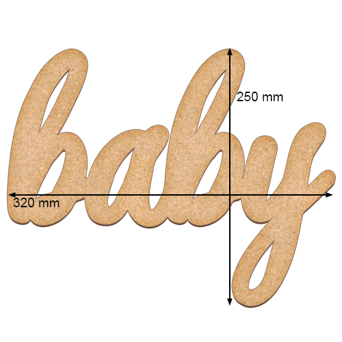 Art board with word "Baby", 32cm х 25cm - foto 0