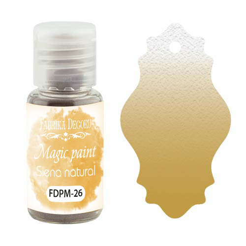 Sucha farba Magic paint Naturalna Siena, 15 ml - Fabrika Decoru