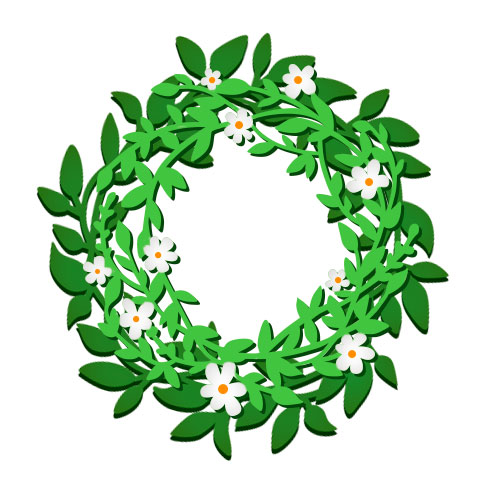 Blank for decoration "Wreath with flowers" #396 - foto 0