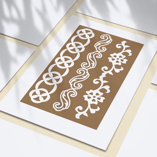 Stencil for crafts 4x25cm "Borders 3" #058 - foto 1