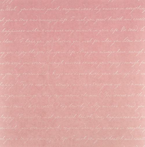 Kraft paper sheet 12"x12"  Letter on pink