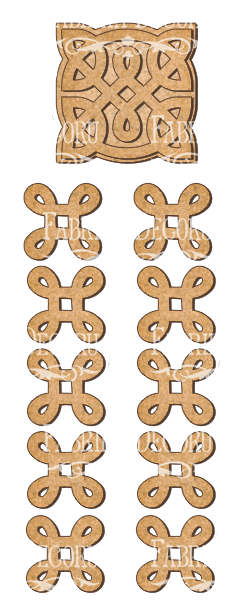 set of mdf ornaments for decoration #82