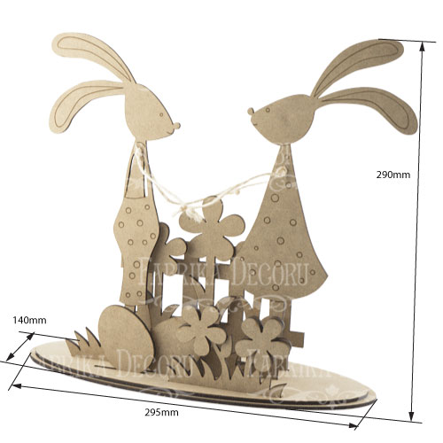 Baza do dekorowania "Króliczki wielkanocne" #150 - foto 0  - Fabrika Decoru