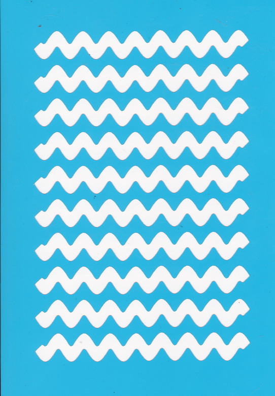 Stencil for crafts 15x20cm "Waves" #089