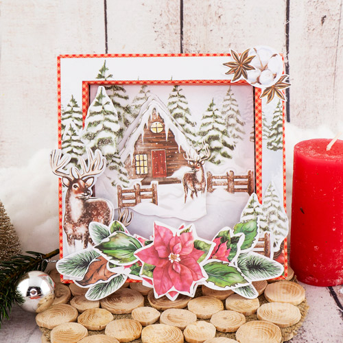 Zestaw do tworzenia kartek okolicznościowych, 3D Bright Christmas - foto 1  - Fabrika Decoru