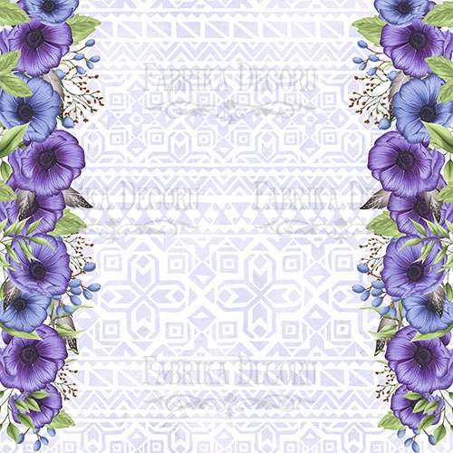 Arkusz dwustronnego papieru do scrapbookingu Mind flowers #37-04 12"x12" - Fabrika Decoru