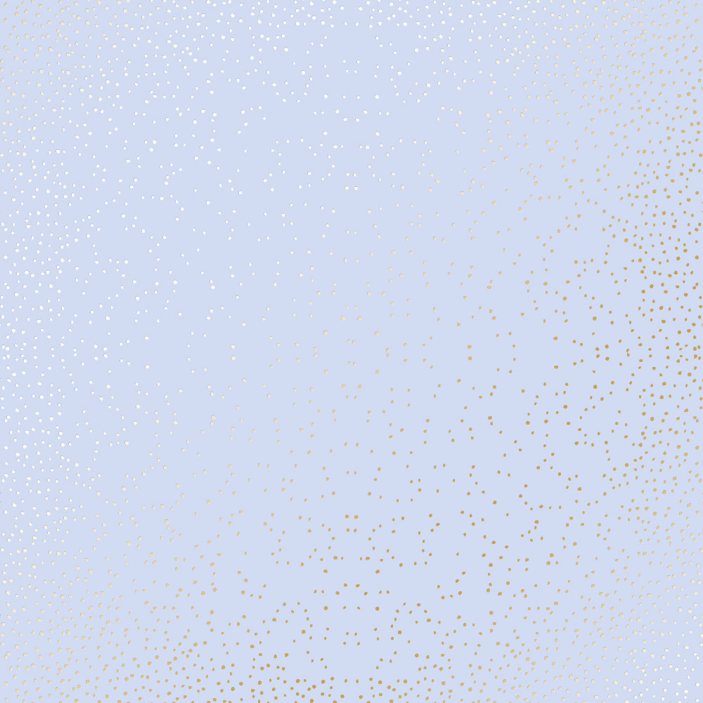 Sheet of single-sided paper with gold foil embossing, pattern Golden Mini Drops Purple, 12"x12"