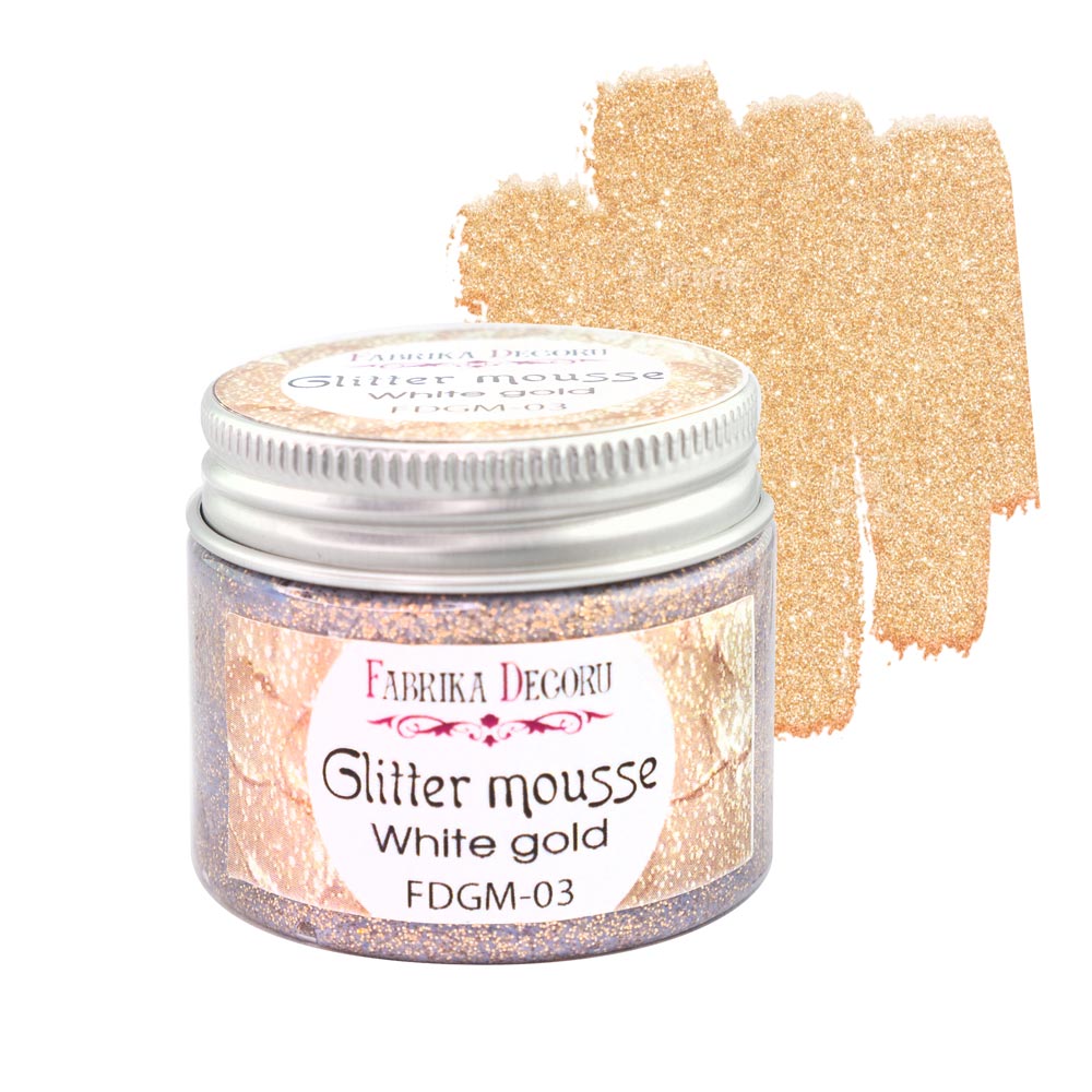 Glitzermousse, Farbe Weißgold - Fabrika Decoru