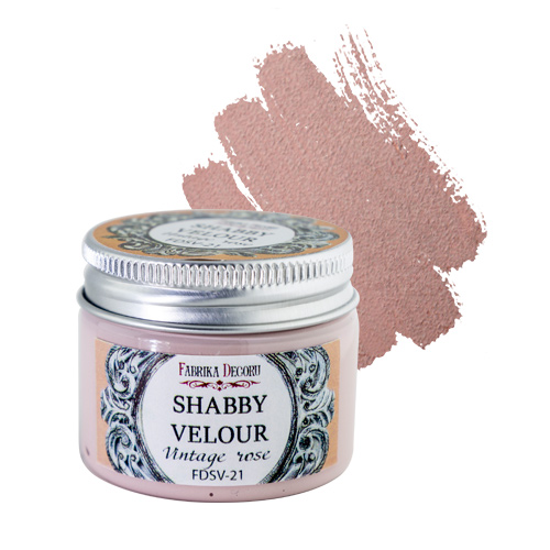 Shabby velour paint Vintage rose