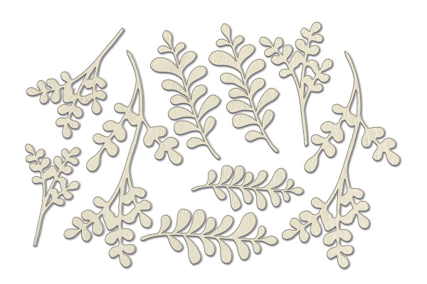 Chipboard embellishments set, Twigs #553