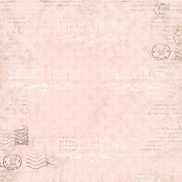 Лист двусторонней бумаги для скрапбукинга Letters of love #8-04 30,5х30,5 см - Фото 0