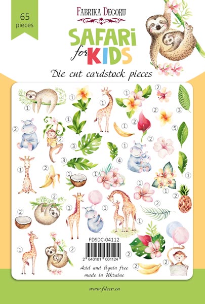 Set of die cuts Safari for kids, 65 pcs - foto 0