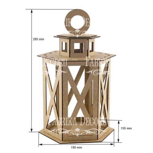 Decorative lantern 6-sided, size M, #080 - foto 3