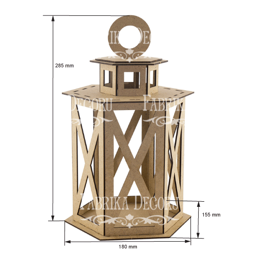 Latarnia dekoracyjna o 6 stronach, rozmiar M, #080 - foto 3  - Fabrika Decoru