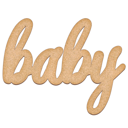 Art board with word "Baby", 32cm х 25cm