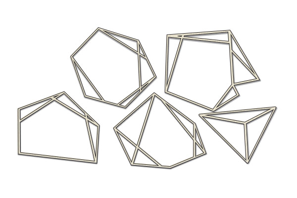 Spanplatten-Set "Geometrie" #369 - Fabrika Decoru