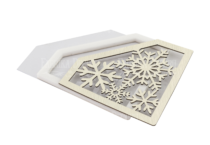 Shaker dimension set "Snowflakes in crystal" 11.3x8.5 cm 