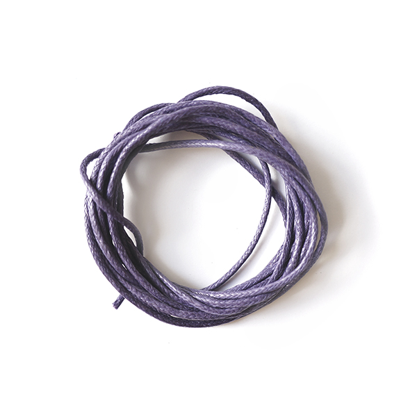 вощеный шнур. фиолетовый - 2 мм