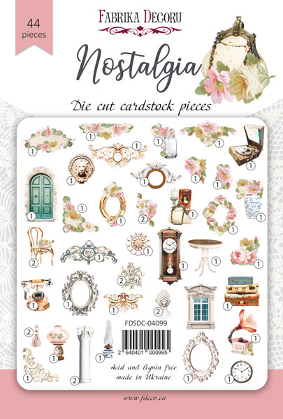 Set of die cuts Nostalgia, 44 pcs - foto 0