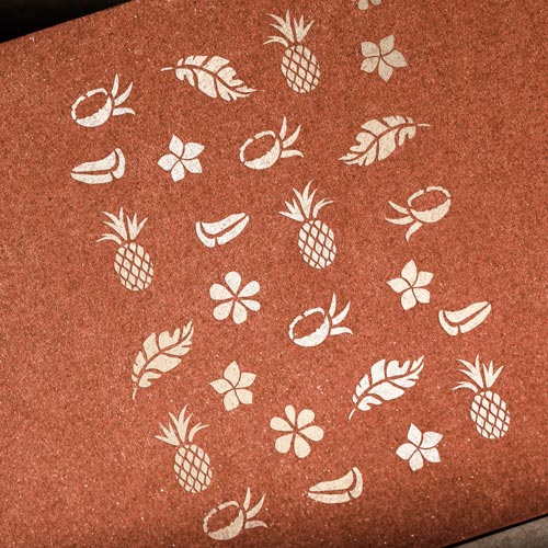 Stencil reusable, 15x20cm Tropical fruit pattern, #414 - foto 1