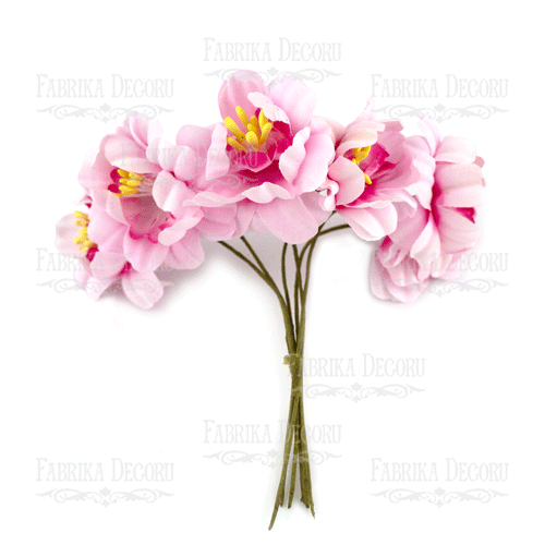 Sakura kwiaty komplet maxi różowe, 6 szt - Fabrika Decoru