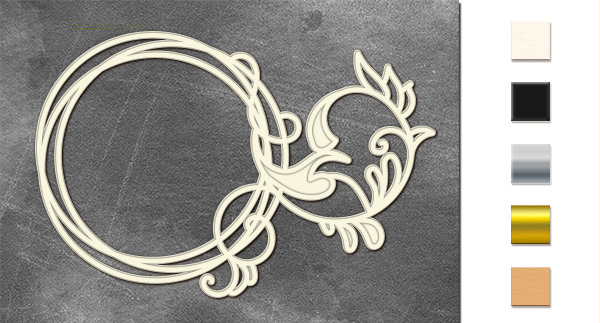 3D-tekturka Okrągła rama z ornamentem #562 - Fabrika Decoru