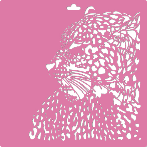 Stencil for decoration XL size (30*30cm), Leopard, #219