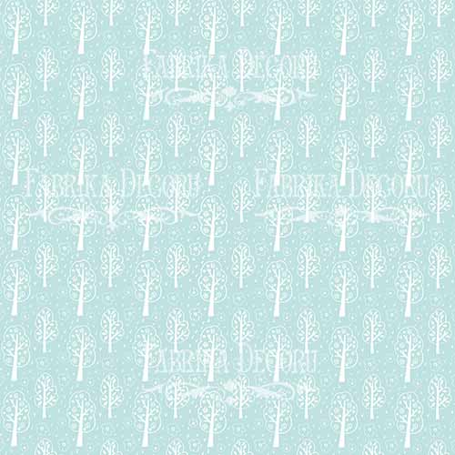Sheet of double-sided paper for scrapbooking "Scandi Baby Boy #30-01 12"x12"