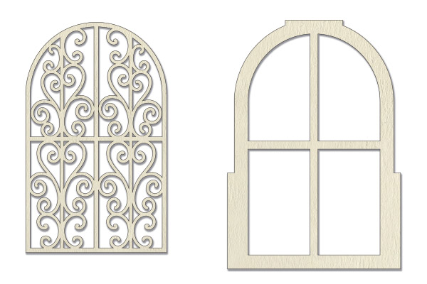 3D-chipboard Curly door FDCH-577